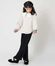 KJKCM41029 a.v.v KIDS(アー・ヴェ・ヴェ) [100-130]ストライプレイヤードトレーナー[WEB限定サイズ] ベージュ