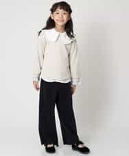 KJKCM41029 a.v.v KIDS(アー・ヴェ・ヴェ) [100-130]ストライプレイヤードトレーナー[WEB限定サイズ] ベージュ