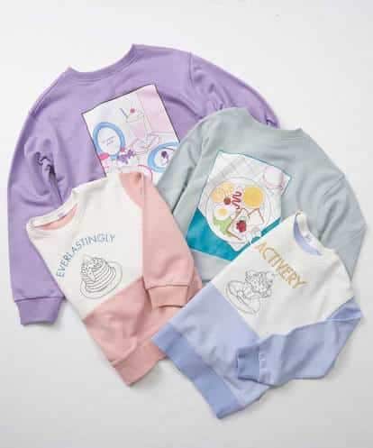 KJKCP10024 a.v.v KIDS [100-130]フードグラフィックトレーナー　　　　　