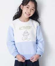 KJKCR10034 a.v.v KIDS(アー・ヴェ・ヴェ) [160]フードグラフィックトレーナー　　　　　 ライトブルー