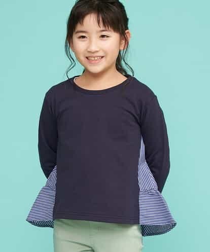 KJKDJ06024 a.v.v KIDS [100-130]バックストライプミニ裏毛トレーナー[WEB限定サイズ]