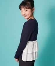 KJKDM01024 a.v.v KIDS(アー・ヴェ・ヴェ) [100-130]レースバックシャンカットソー[WEB限定サイズ] ネイビー
