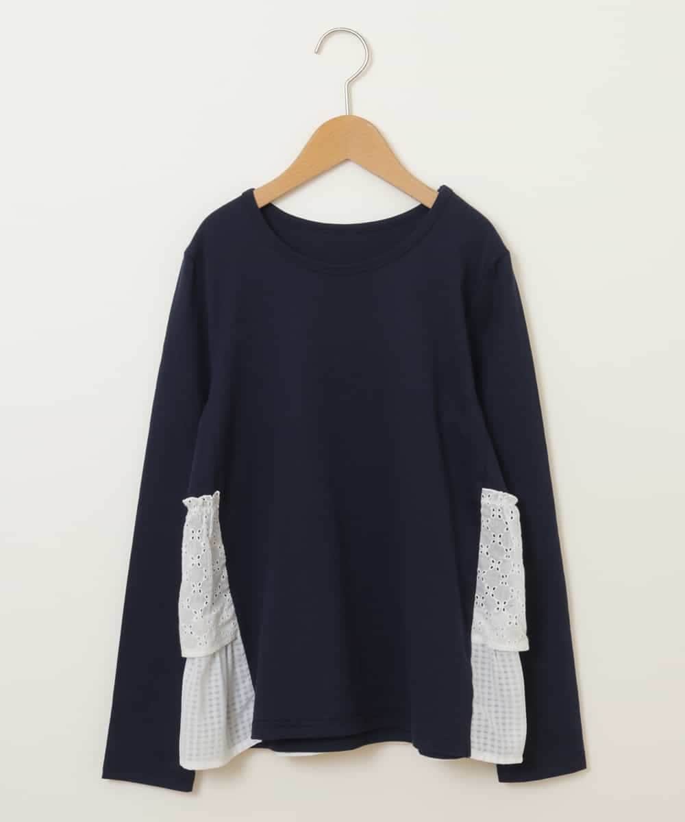KJKDM01024 a.v.v KIDS(アー・ヴェ・ヴェ) [100-130]レースバックシャンカットソー[WEB限定サイズ] ネイビー
