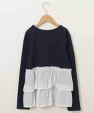 KJKDM01024 a.v.v KIDS(アー・ヴェ・ヴェ) [100-130]レースバックシャンカットソー[WEB限定サイズ] ネイビー