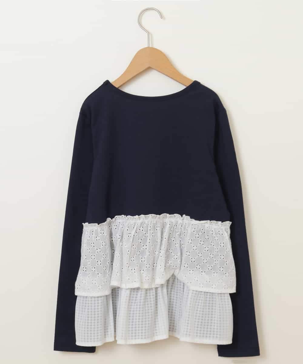 KJKDM01024 a.v.v KIDS(アー・ヴェ・ヴェ) [100-130]レースバックシャンカットソー[WEB限定サイズ] ネイビー