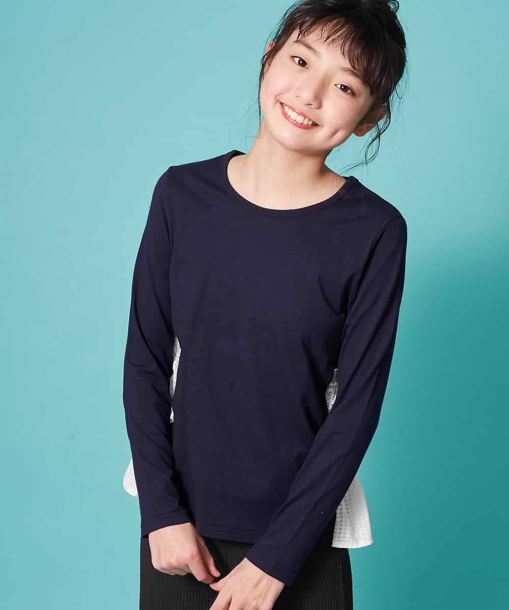 KJKDM01024 a.v.v KIDS(アー・ヴェ・ヴェ) [100-130]レースバックシャンカットソー[WEB限定サイズ] ラベンダー