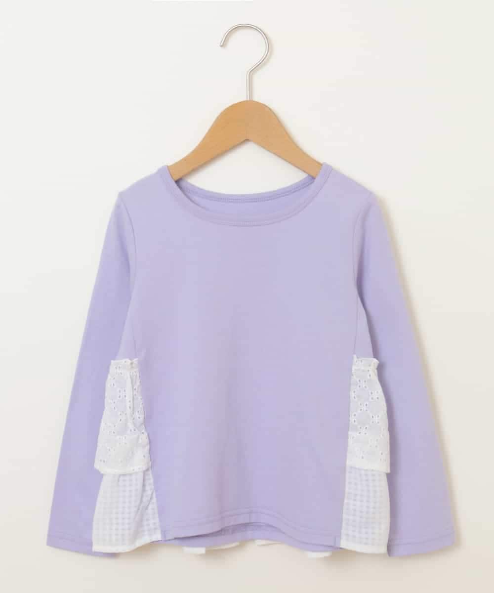 KJKDM01024 a.v.v KIDS(アー・ヴェ・ヴェ) [100-130]レースバックシャンカットソー[WEB限定サイズ] ラベンダー