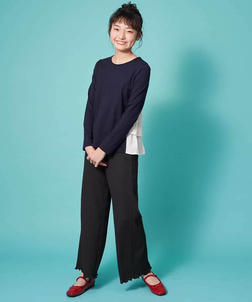KJKDM01024 a.v.v KIDS(アー・ヴェ・ヴェ) [100-130]レースバックシャンカットソー[WEB限定サイズ] ラベンダー