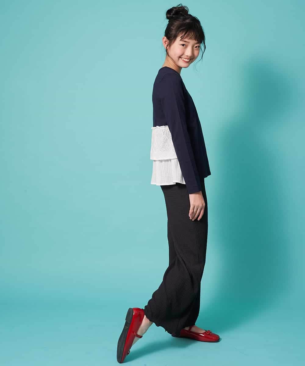 KJKDM01024 a.v.v KIDS(アー・ヴェ・ヴェ) [100-130]レースバックシャンカットソー[WEB限定サイズ] ラベンダー