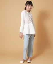 KJKDM03039 a.v.v KIDS(アー・ヴェ・ヴェ) [100-130]ギャザーリボンベストティアードカットソーセット[WEB限定サイズ] ベージュ