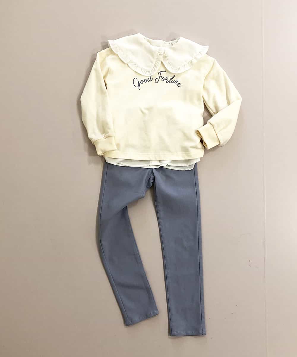 KJKDM04019 a.v.v KIDS(アー・ヴェ・ヴェ) [100-130]ロゴトレーナー[WEB限定サイズ] アイボリー