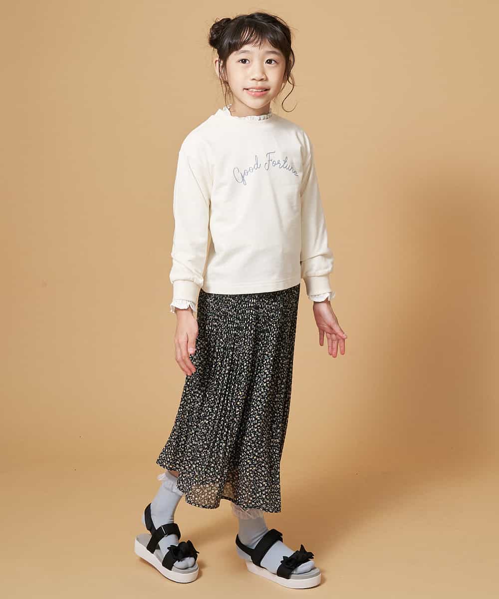 KJKDM04019 a.v.v KIDS(アー・ヴェ・ヴェ) [100-130]ロゴトレーナー[WEB限定サイズ] アイボリー