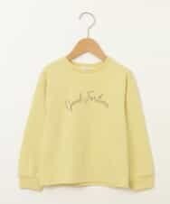 KJKDM04019 a.v.v KIDS(アー・ヴェ・ヴェ) [100-130]ロゴトレーナー[WEB限定サイズ] イエロー
