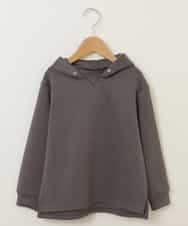 KJKDM05024 a.v.v KIDS(アー・ヴェ・ヴェ) [100-130]ダンボールフードパーカー[WEB限定サイズ] ダークグレー