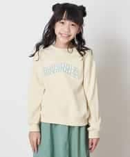 KJKDP21024 a.v.v KIDS(アー・ヴェ・ヴェ) [100-130]ロゴプリント裏毛トレーナー ライトイエロー