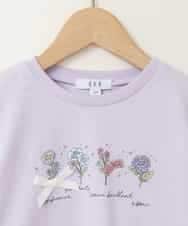KJKEA20021 a.v.v KIDS(アー・ヴェ・ヴェ) [100-130]モチーフプリントロンT ラベンダー