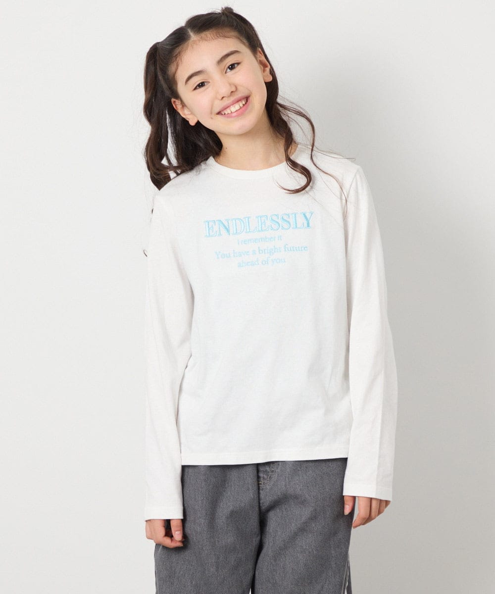 KJKEA21021 a.v.v KIDS(アー・ヴェ・ヴェ) [100-130]アソートロゴロンT ライトイエロー