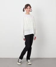 KJKEA31034 a.v.v KIDS(アー・ヴェ・ヴェ) [120-130]フリルキャミドッキングトップス アイボリー