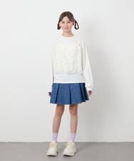 KJKEA31034 a.v.v KIDS(アー・ヴェ・ヴェ) [120-130]フリルキャミドッキングトップス アイボリー