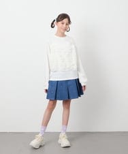 KJKEA31034 a.v.v KIDS(アー・ヴェ・ヴェ) [120-130]フリルキャミドッキングトップス アイボリー