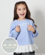KJKEA80034 a.v.v KIDS(アー・ヴェ・ヴェ) [100-140]【シナモロール】裾フリルロンT ライトブルー