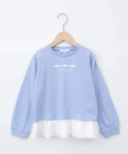 KJKEA80034 a.v.v KIDS [100-140]【シナモロール】裾フリルロンT