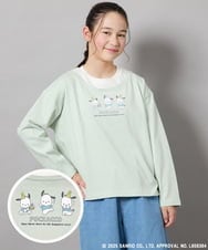 KJKEA82039 a.v.v KIDS(アー・ヴェ・ヴェ) [130]【ポチャッコ】レイヤード風ロンT グリーン