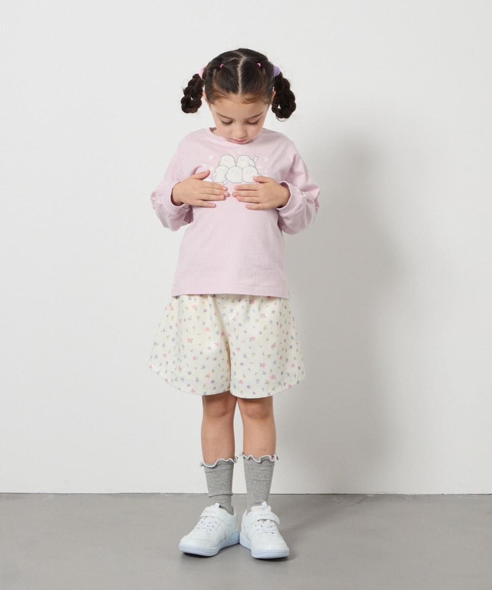 KJKEB33026 a.v.v KIDS(アー・ヴェ・ヴェ) [140-150]アソートアートロンT ピンク