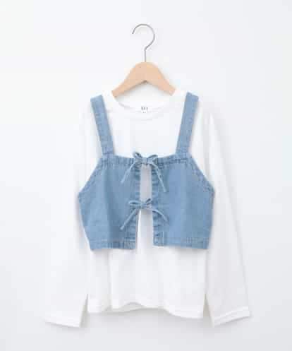KJKEB34039 a.v.v KIDS [140-150]デニムビスチェセット