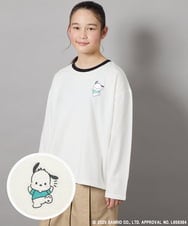 KJKEB83039 a.v.v KIDS(アー・ヴェ・ヴェ) [140-150]【ポチャッコ】リンガーT ホワイト