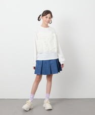 KJKEC31044 a.v.v KIDS(アー・ヴェ・ヴェ) [160]フリルキャミドッキングトップス アイボリー