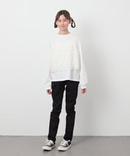 KJKEC31044 a.v.v KIDS(アー・ヴェ・ヴェ) [160]フリルキャミドッキングトップス アイボリー
