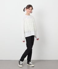 KJKEC31044 a.v.v KIDS(アー・ヴェ・ヴェ) [160]フリルキャミドッキングトップス アイボリー