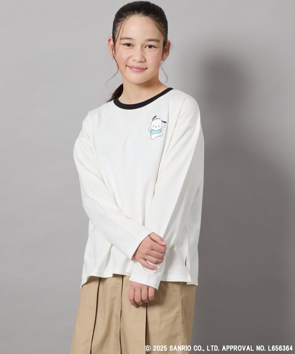 KJKEC83044 a.v.v KIDS(アー・ヴェ・ヴェ) [160]【ポチャッコ】リンガーT ホワイト