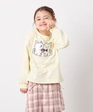 KJKED30021 a.v.v KIDS(アー・ヴェ・ヴェ) [110-150]モチーフアソートロンT ライトイエロー