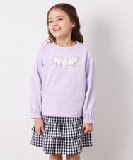 KJKED30021 a.v.v KIDS(アー・ヴェ・ヴェ) [110-150]モチーフアソートロンT ラベンダー