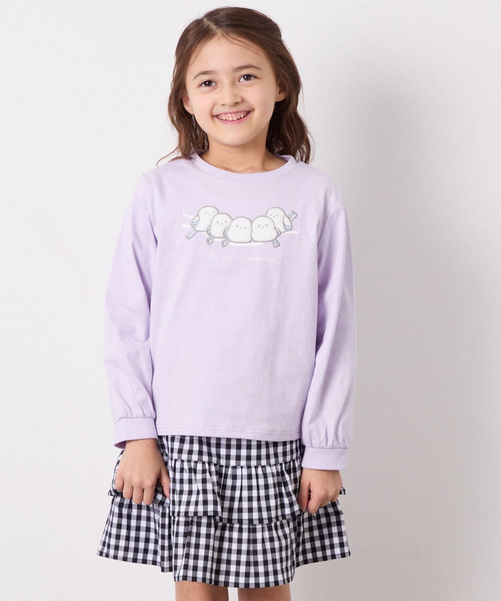 KJKED30021 a.v.v KIDS(アー・ヴェ・ヴェ) [110-150]モチーフアソートロンT ラベンダー