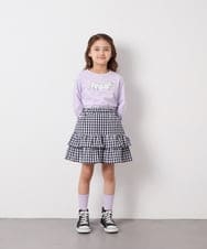 KJKED30021 a.v.v KIDS(アー・ヴェ・ヴェ) [110-150]モチーフアソートロンT ラベンダー