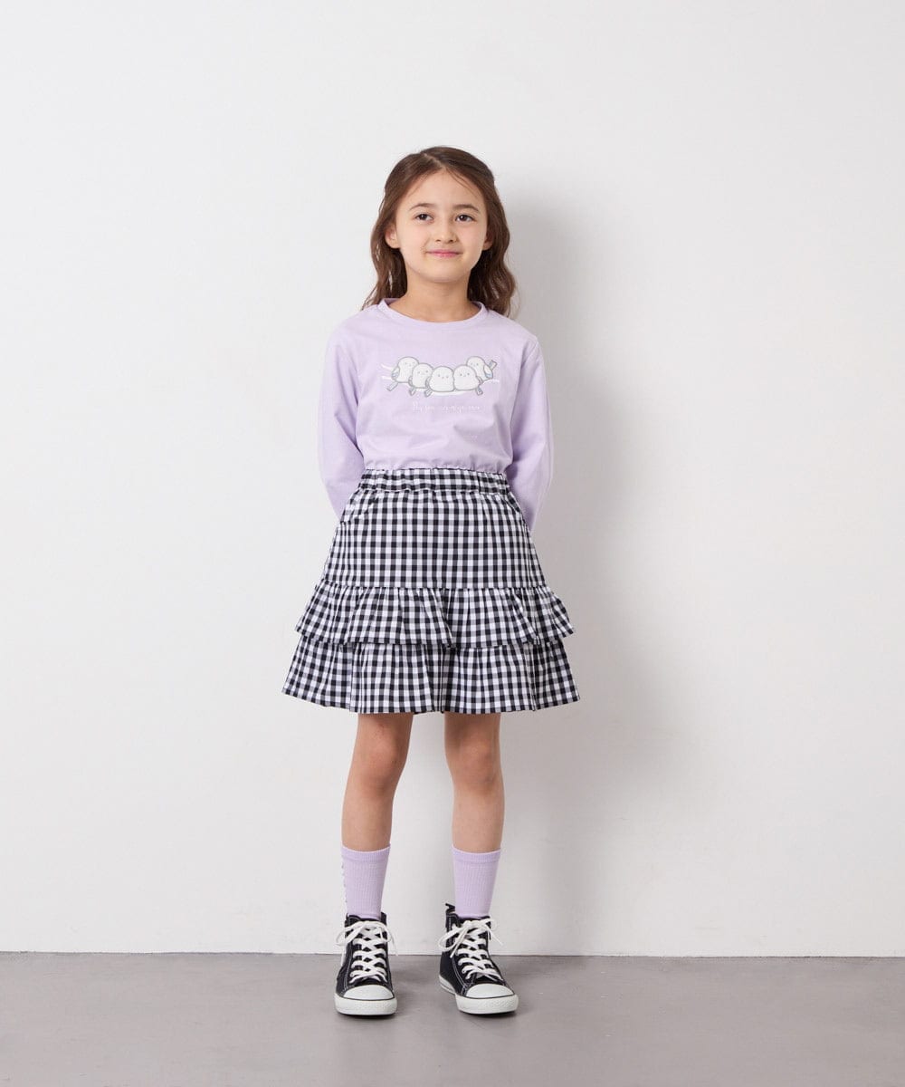 KJKED30021 a.v.v KIDS(アー・ヴェ・ヴェ) [110-150]モチーフアソートロンT ラベンダー