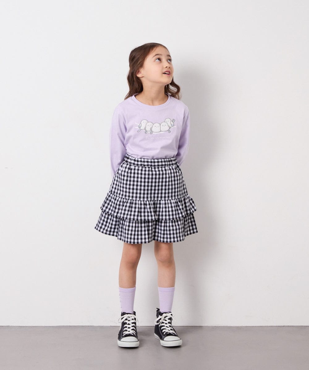 KJKED30021 a.v.v KIDS(アー・ヴェ・ヴェ) [110-150]モチーフアソートロンT ラベンダー