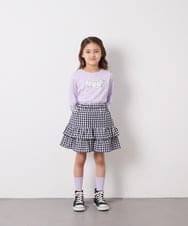 KJKED30021 a.v.v KIDS(アー・ヴェ・ヴェ) [110-150]モチーフアソートロンT ラベンダー