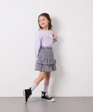 KJKED30021 a.v.v KIDS(アー・ヴェ・ヴェ) [110-150]モチーフアソートロンT ラベンダー