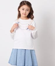 KJKED30021 a.v.v KIDS(アー・ヴェ・ヴェ) [110-150]モチーフアソートロンT ホワイト