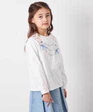 KJKED30021 a.v.v KIDS(アー・ヴェ・ヴェ) [110-150]モチーフアソートロンT ホワイト