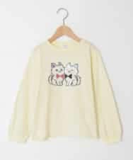 KJKED30021 a.v.v KIDS(アー・ヴェ・ヴェ) [110-150]モチーフアソートロンT ライトイエロー