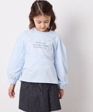 KJKED31026 a.v.v KIDS(アー・ヴェ・ヴェ) [120-160]ロゴアソートロンT ライトブルー