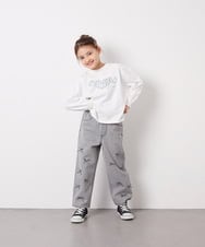 KJKED31026 a.v.v KIDS(アー・ヴェ・ヴェ) [120-160]ロゴアソートロンT ホワイト