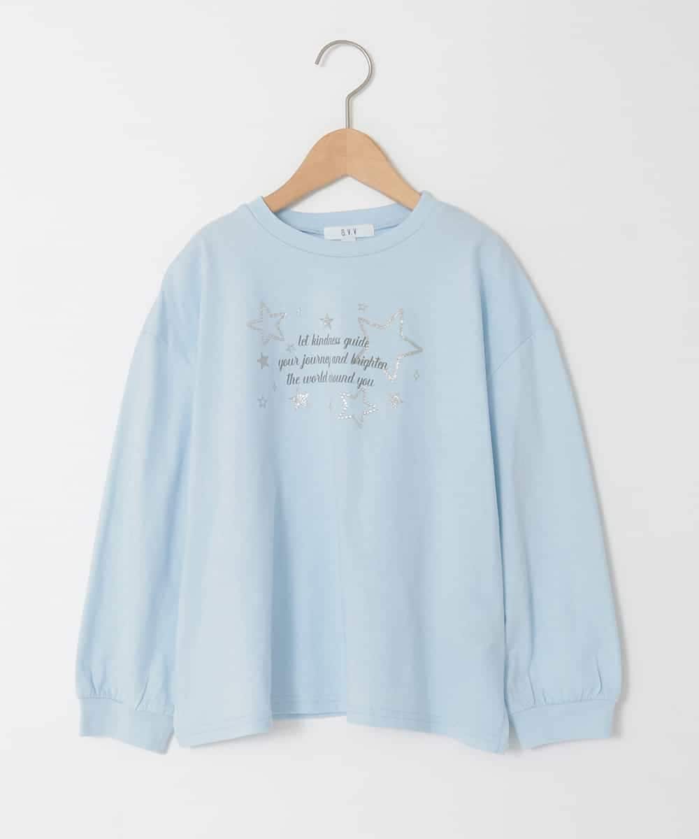 KJKED31026 a.v.v KIDS(アー・ヴェ・ヴェ) [120-160]ロゴアソートロンT ライトブルー