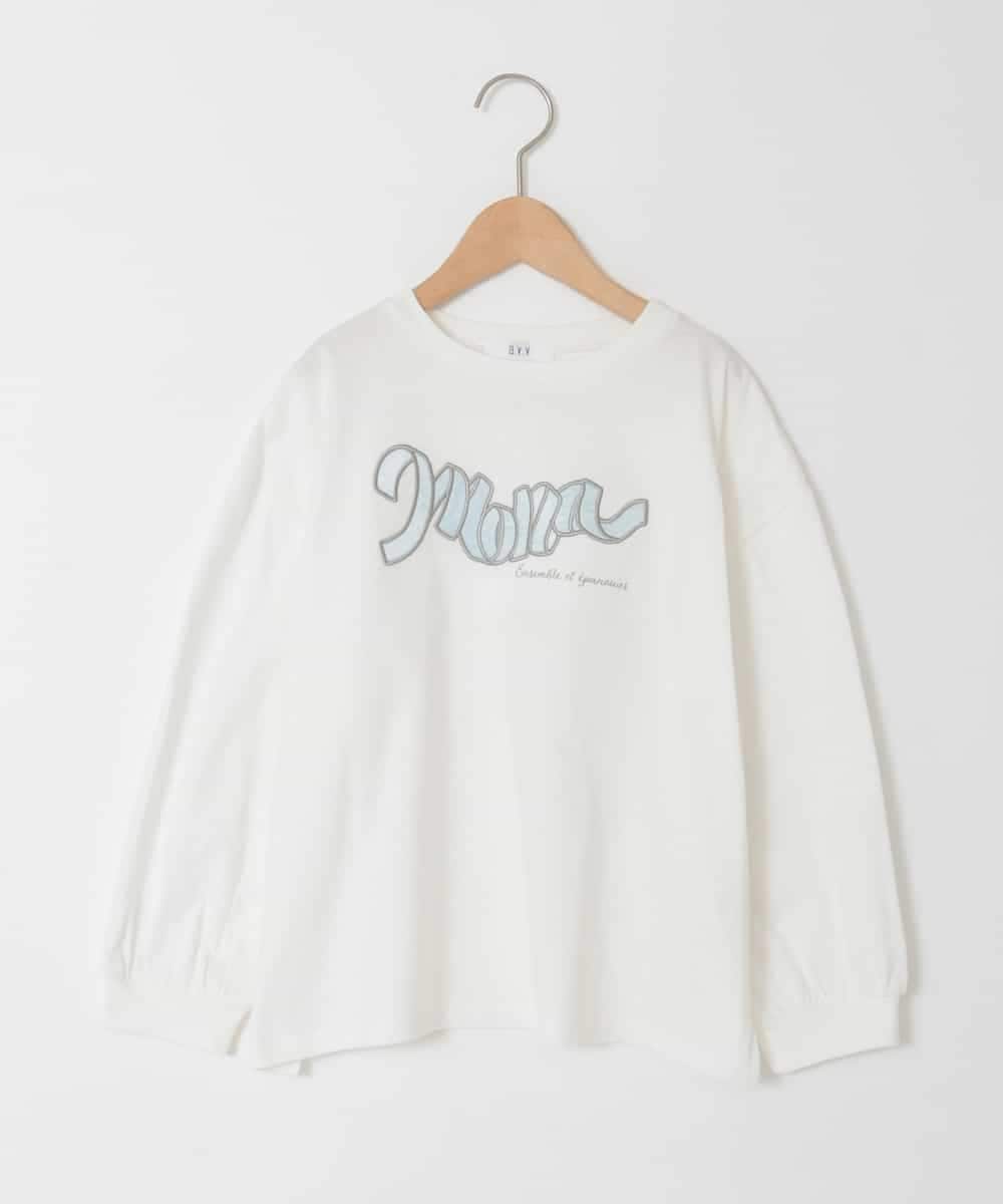 KJKED31026 a.v.v KIDS(アー・ヴェ・ヴェ) [120-160]ロゴアソートロンT ホワイト