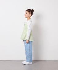 KJKED32039 a.v.v KIDS(アー・ヴェ・ヴェ) [120-160]3WAYレイヤードチュールトップス グリーン